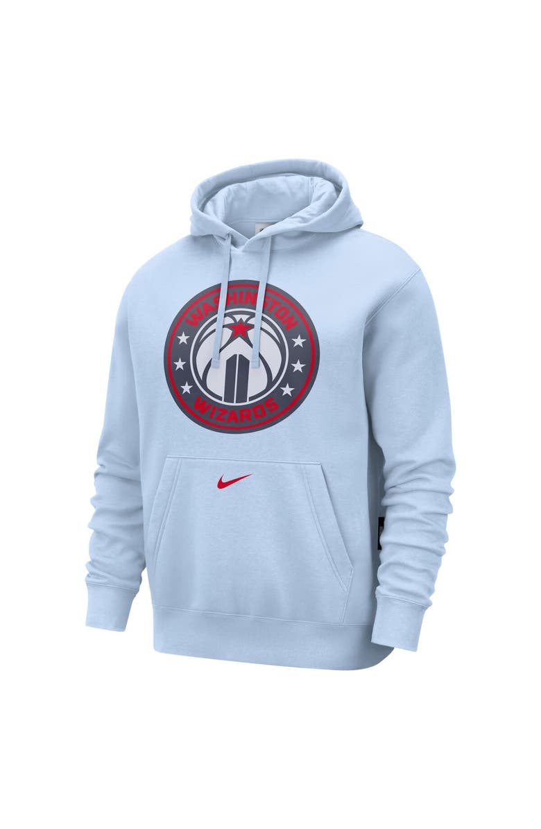 Nike Men's Nike Light Blue Washington Wizards 2024/25 City Edition Essential Club Pullover Hoodie, Alternate, color, 