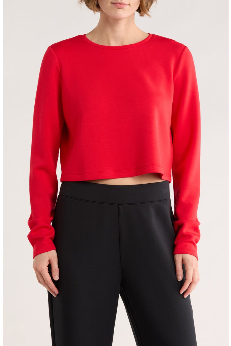 Long Sleeve Knit T-Shirt, Main, color, SPANX RED