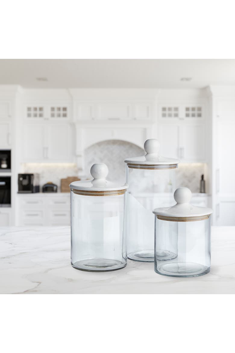 Petaluma Canisters Set of 3, Alternate, color, White