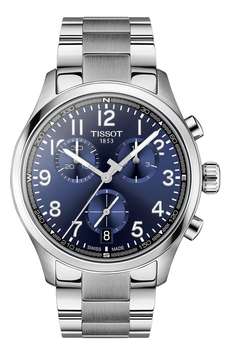 Tissot Chrono Bracelet Watch, 42mm, Main, color, 