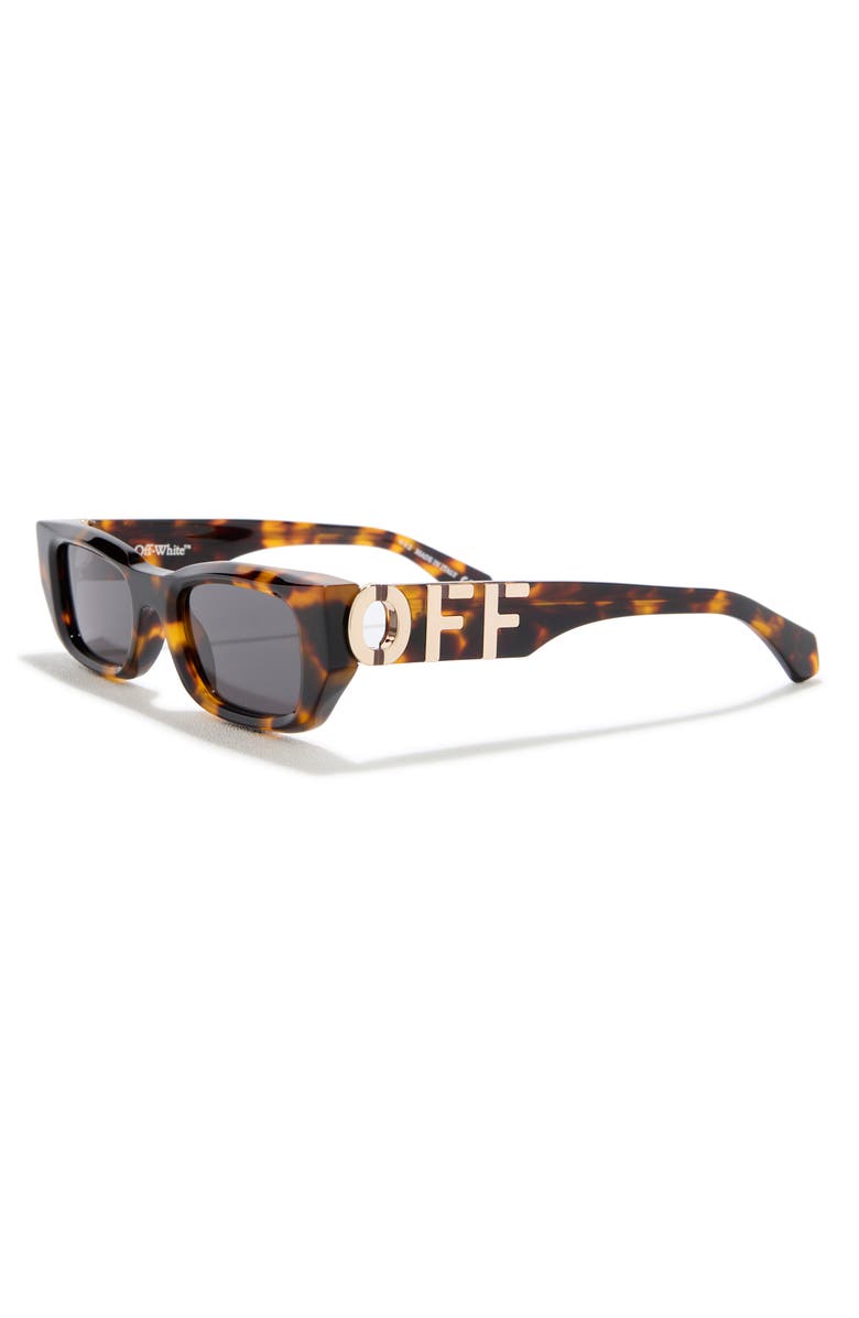 Off-White Fillmore 49mm Rectangular Sunglasses, Alternate, color, Havana Dark Grey
