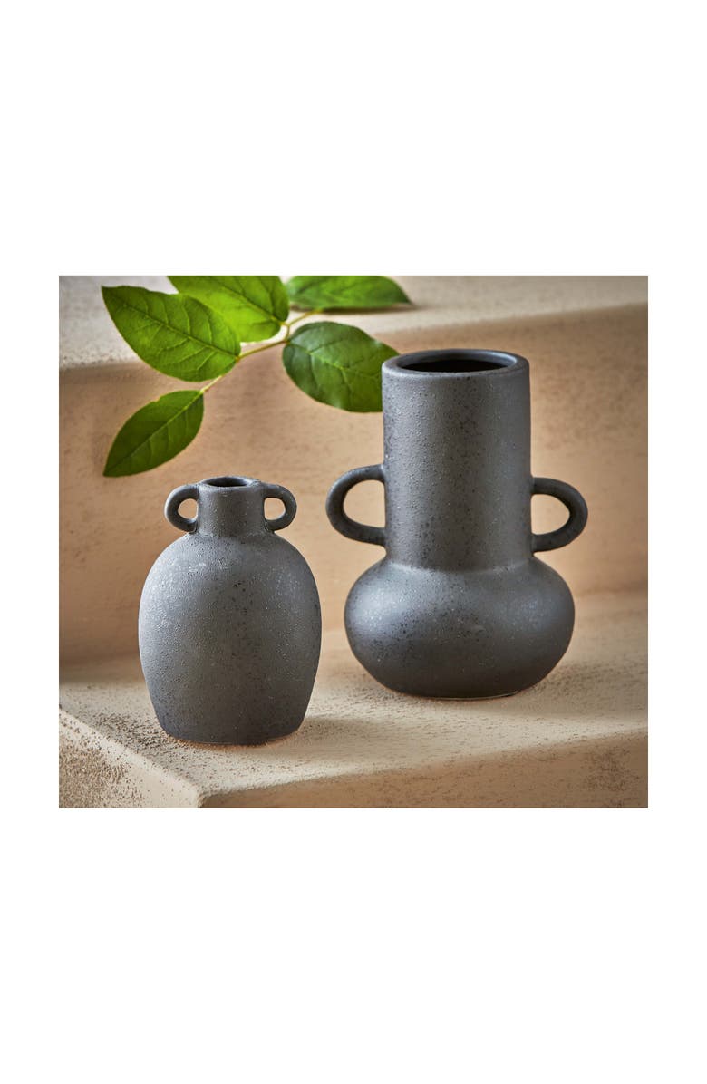 tag Kuro Large Black Ceramic Decorative Vase Novelty Home Accent, Alternate, color, Black