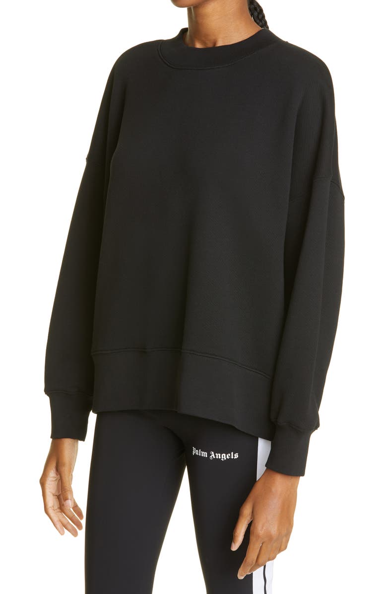 Palm Angels Back Logo Cotton Graphic Sweatshirt, Alternate, color,