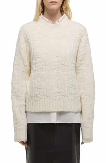 Textured Merino Wool Blend Sweater