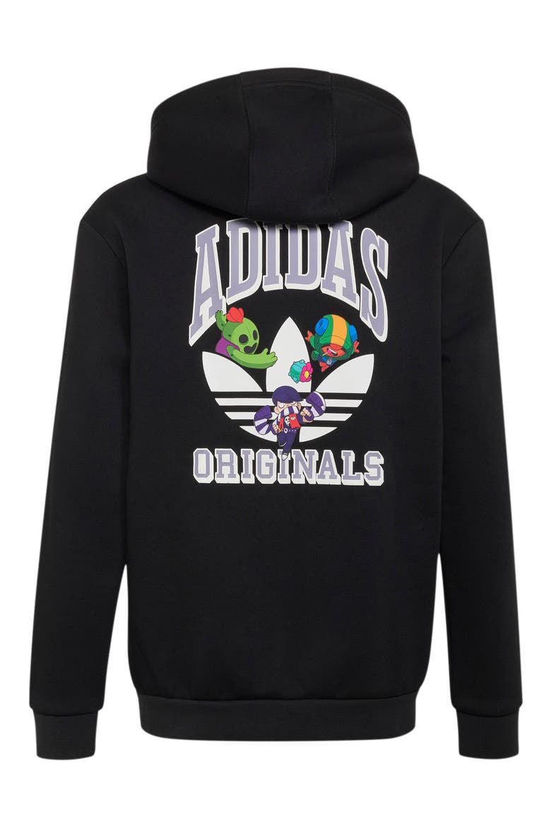 Kids' GFX Graphic Hoodie, Alternate, color, BLACK/ WHITE