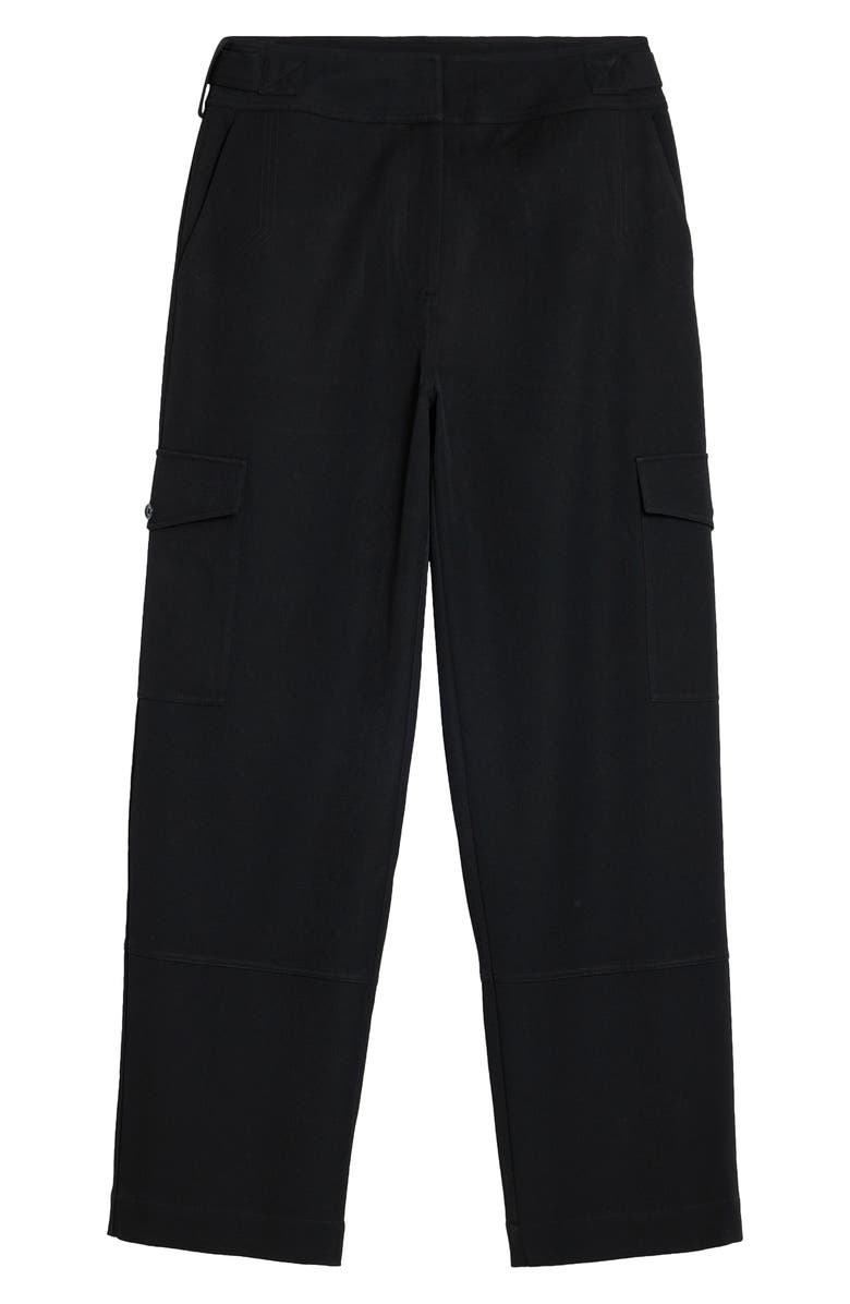 Desigual Wide Leg Cargo Pants, Alternate, color, Black