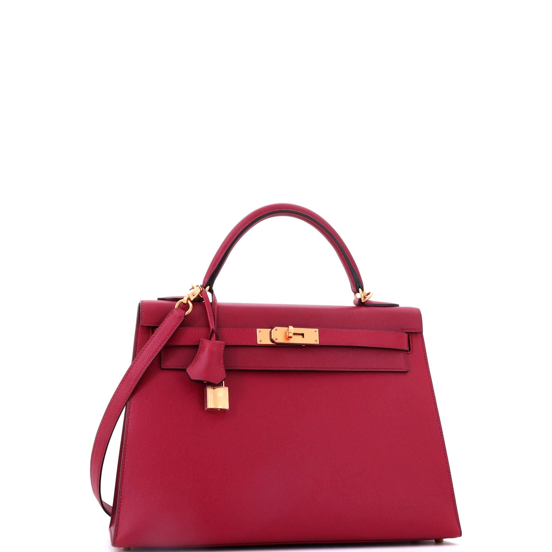 Kelly Handbag Red Epsom with Gold Hardware 32, Alternate, color, Red