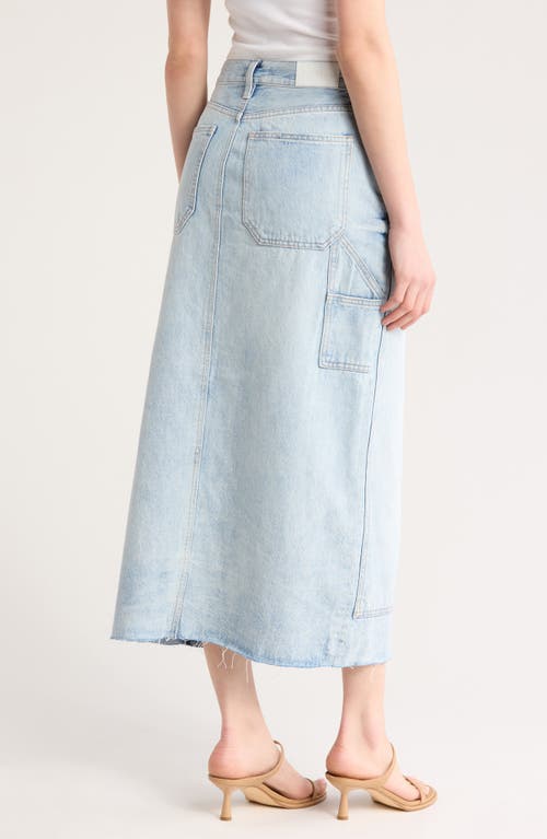 Pistola Alice Workwear High Rise Denim Skirt In Coastal