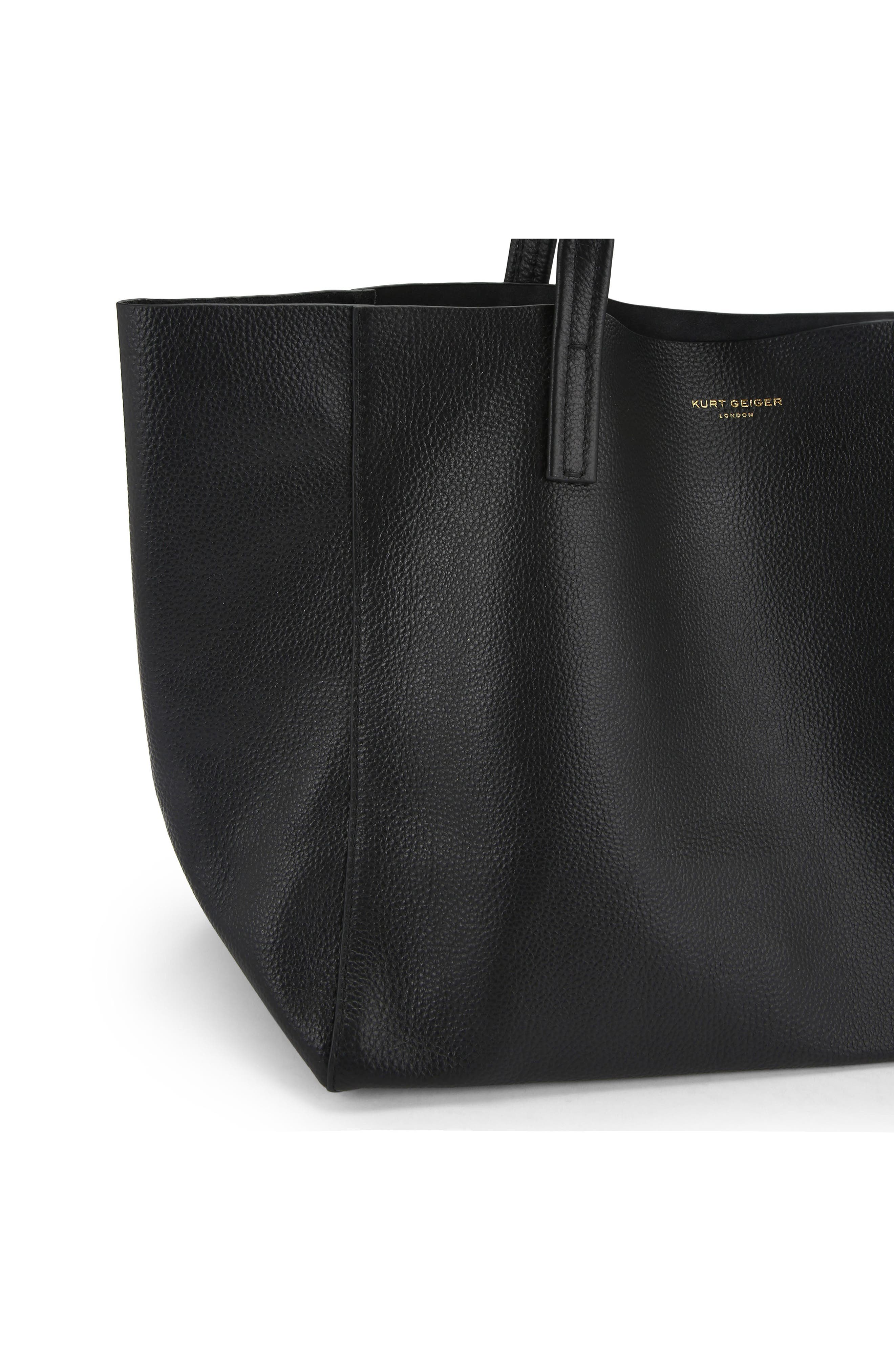 Kurt Geiger London Large Violet Leather Tote, Alternate, color, Black