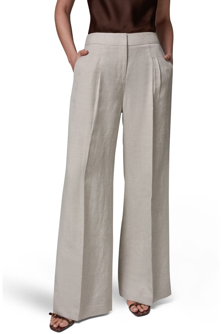 High Waist Wide Leg Pants, Main, color, FLAX