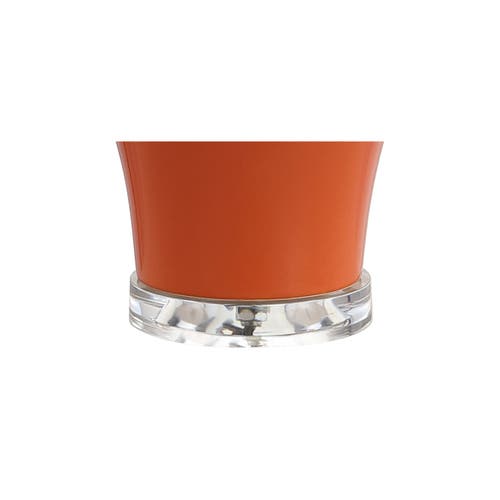Jonathan Y Winnie Ceramic Urn Led Table Lamp - Set Of 2 In Orange