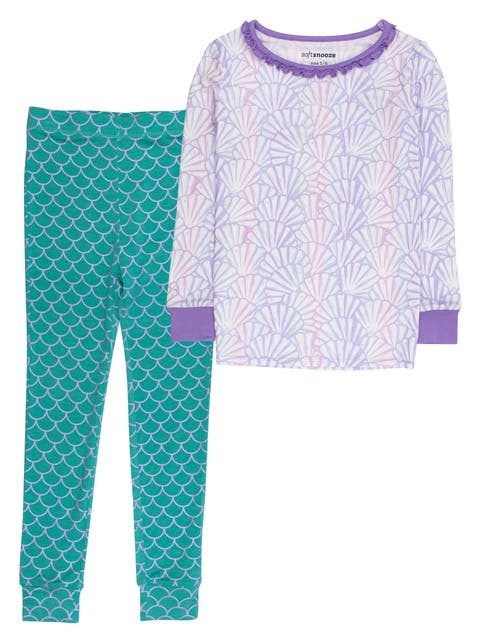 Girls SoftSnooze Ruffle Long Sleeve Pajama Set