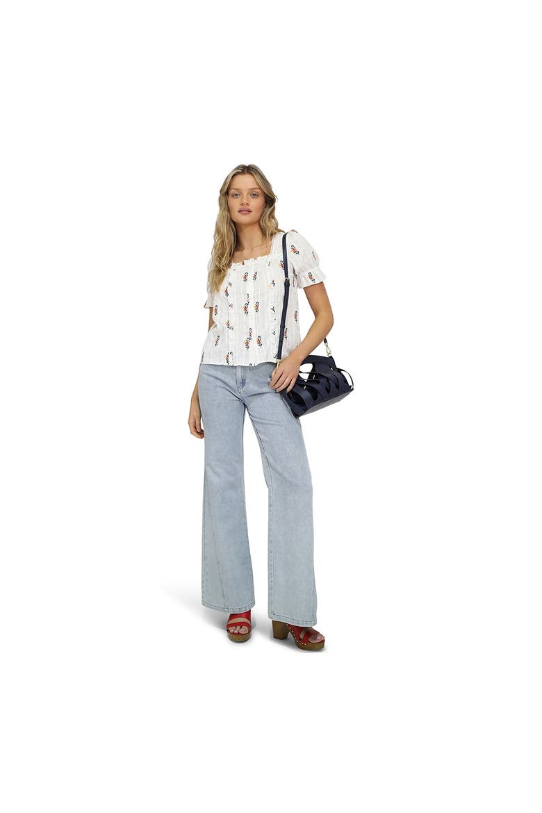 Wild Garden Floral Blouse, Alternate, color, White