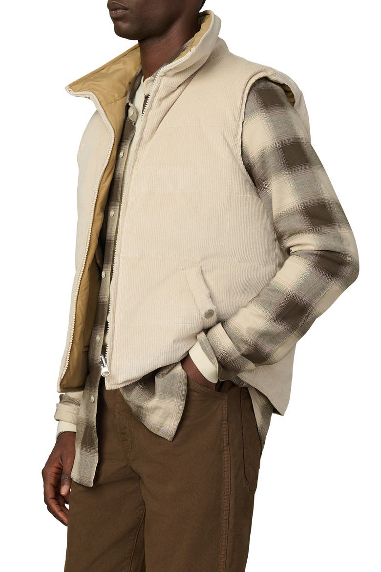 Reversible Corduroy Puffer Vest, Alternate, color, WINTER SAND