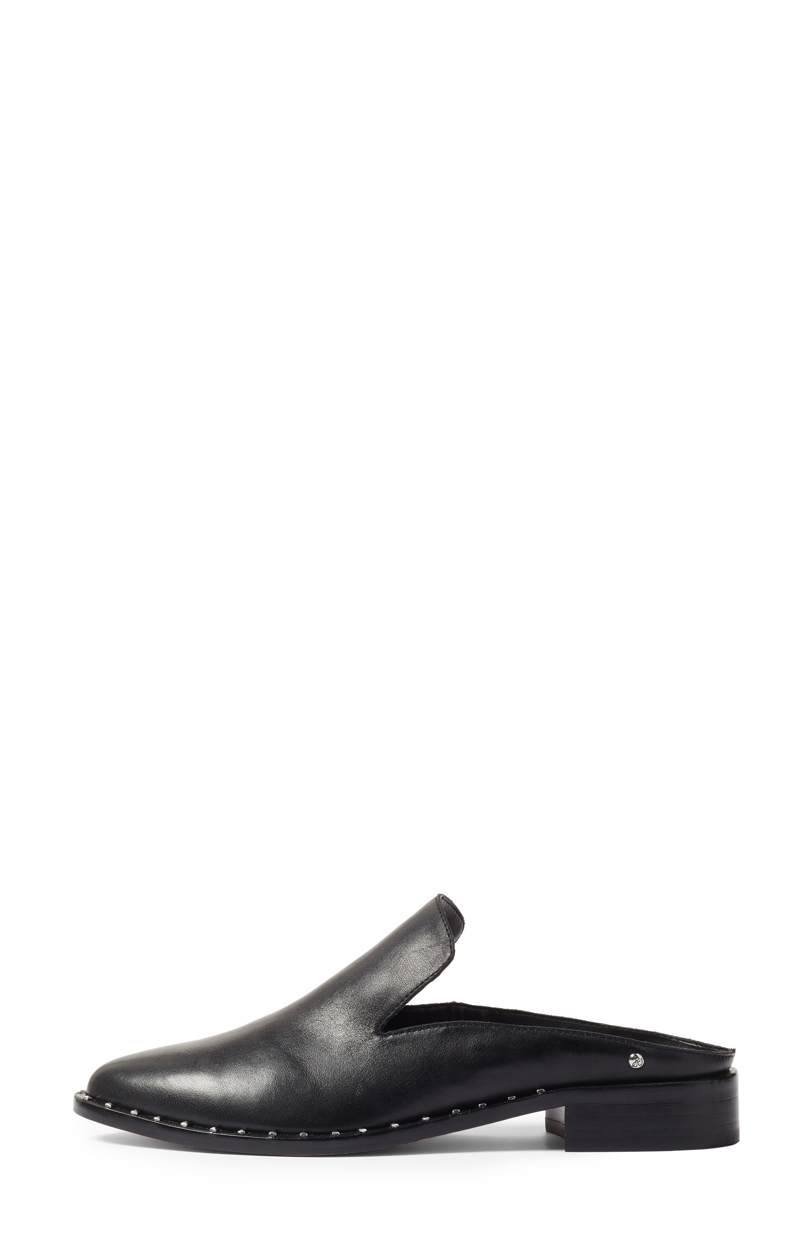 Lewellyn Mule, Alternate, color, BLACK LEATHER