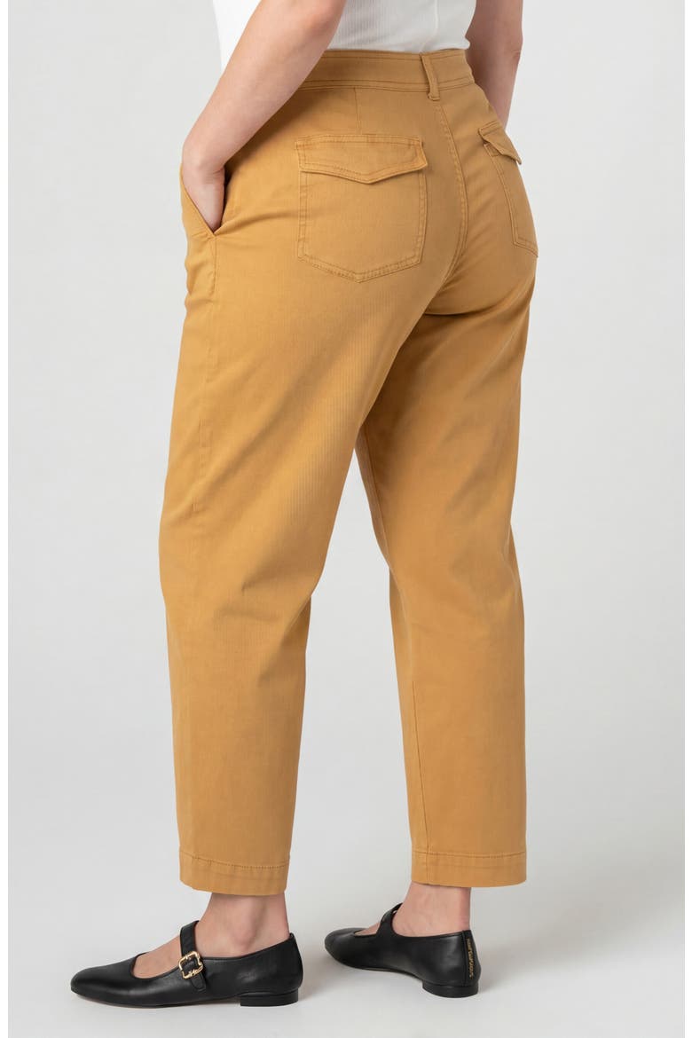 Pleated High Waist Ankle Tapered Pants, Alternate, color, GOLD RUSH