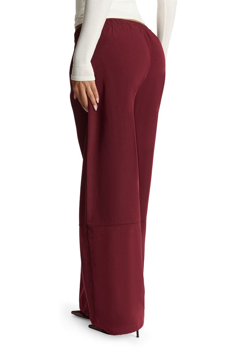 Wide Leg Track Pants, Alternate, color, WINE
