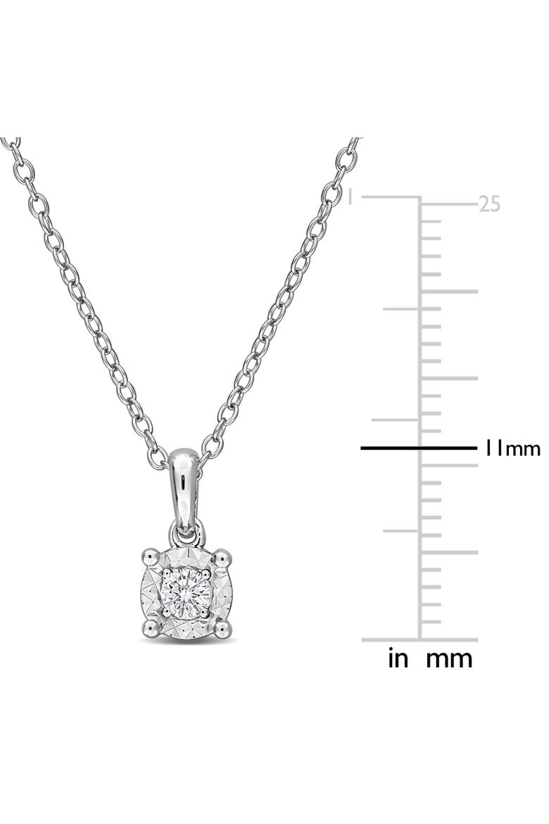 1/10 CTW Lab-Grown Diamond Solitaire Necklace, Alternate, color, Sterling silver