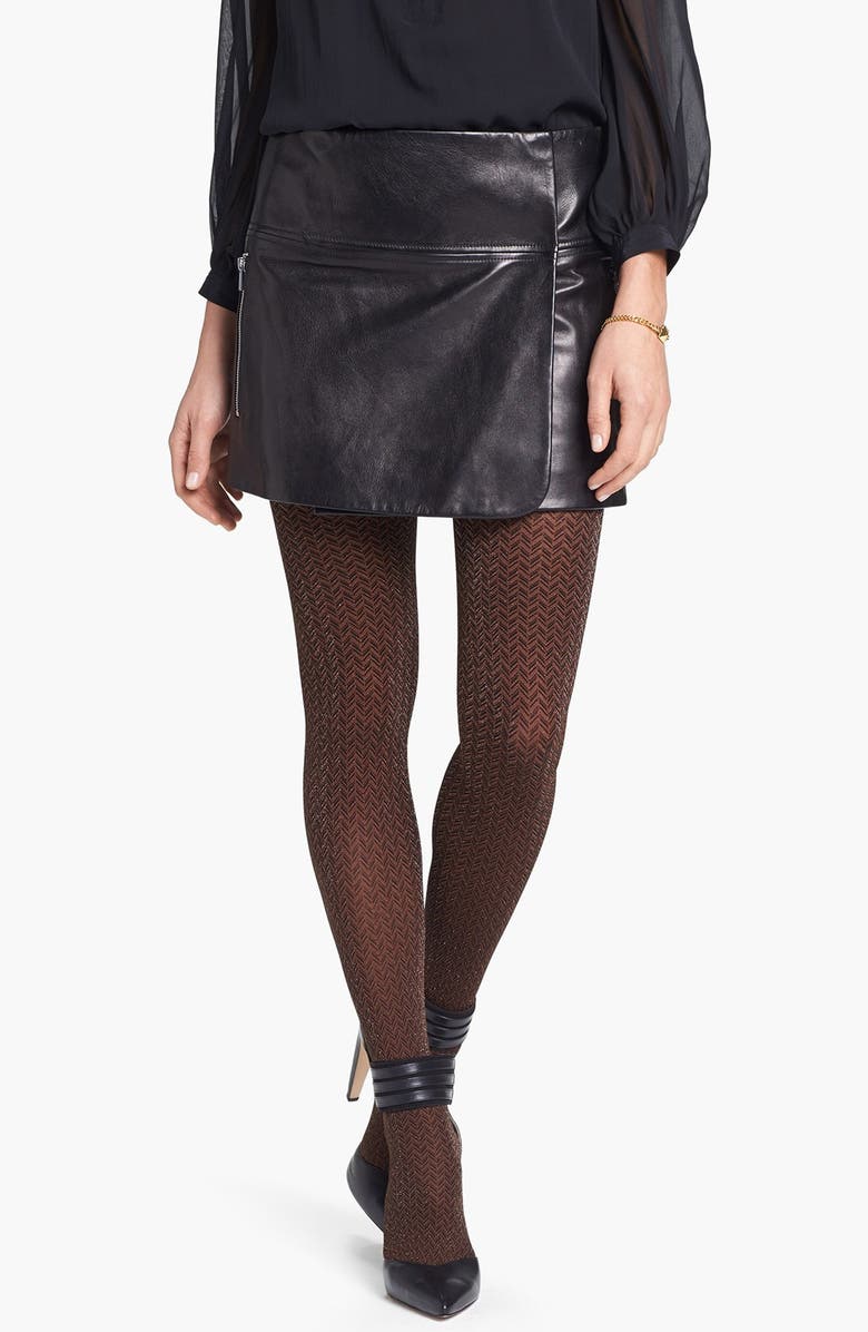 Hue 'Shimmer Herringbone' Tights, Main, color,