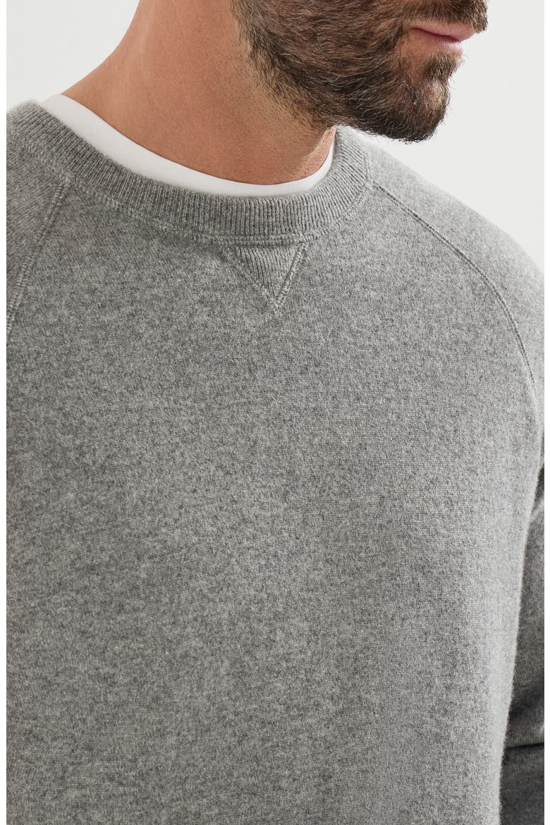 Cashmere sweatshirt-style sweater, Alternate, color, Dark Grey
