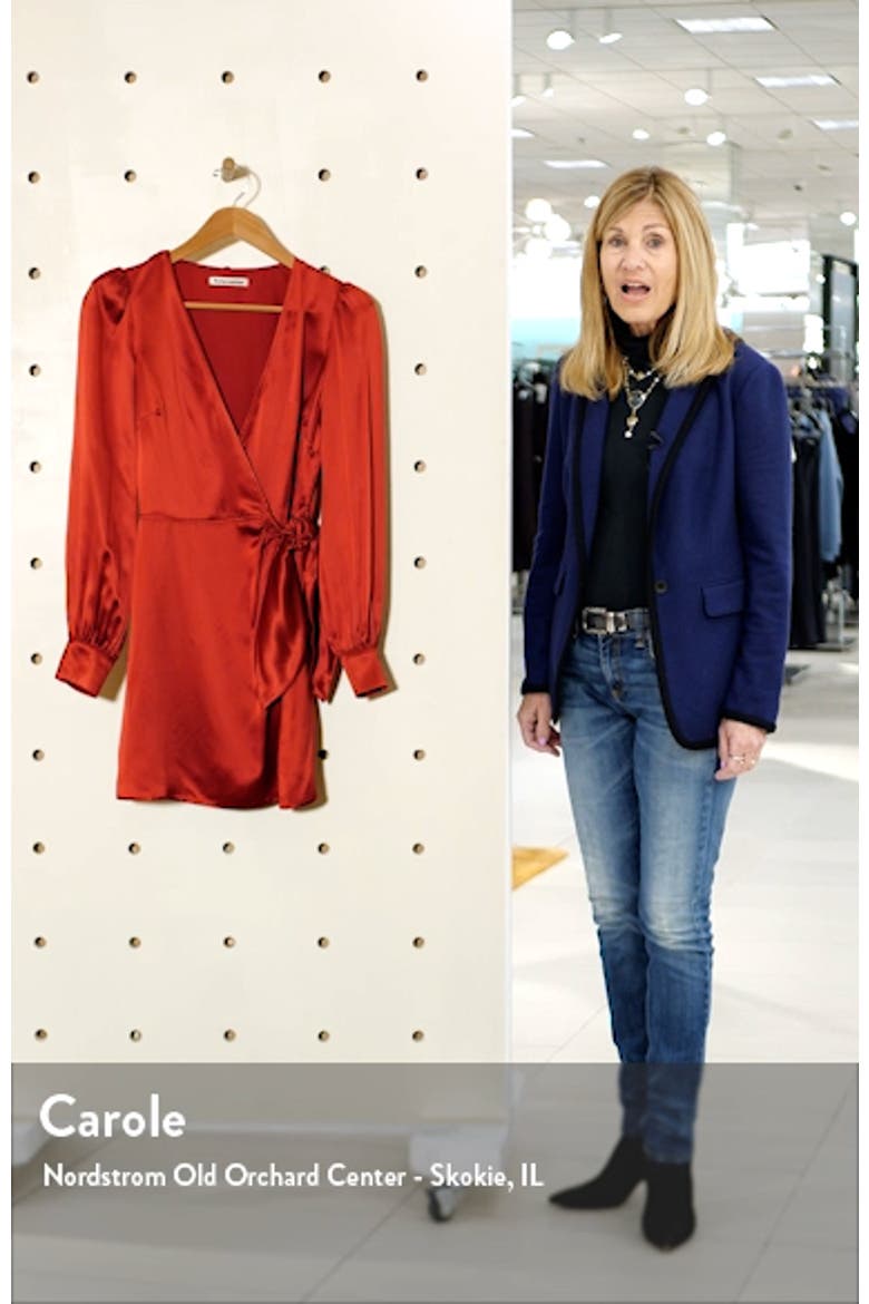 Kenna Silk Long Sleeve Wrap Minidress video