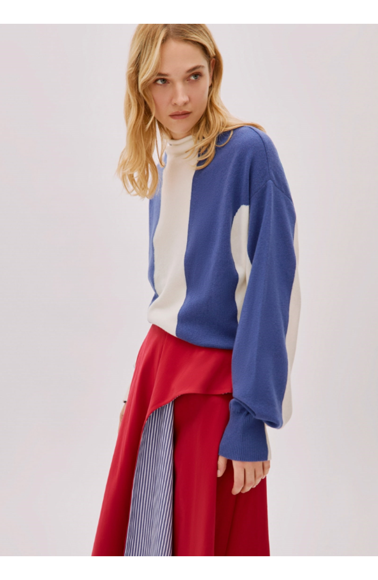 Labeca London Kayra Cotton Striped Skirt, Alternate, color, Red