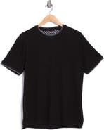 DENIM AND FLOWER Textured Tipped Crewneck T-Shirt