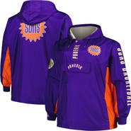 Mitchell & Ness Men's Mitchell & Ness Purple Phoenix Suns Big & Tall Hardwood Classics Team OG 2.0 Anorak Hoodie Quarter-Zip Windbreaker Jacket