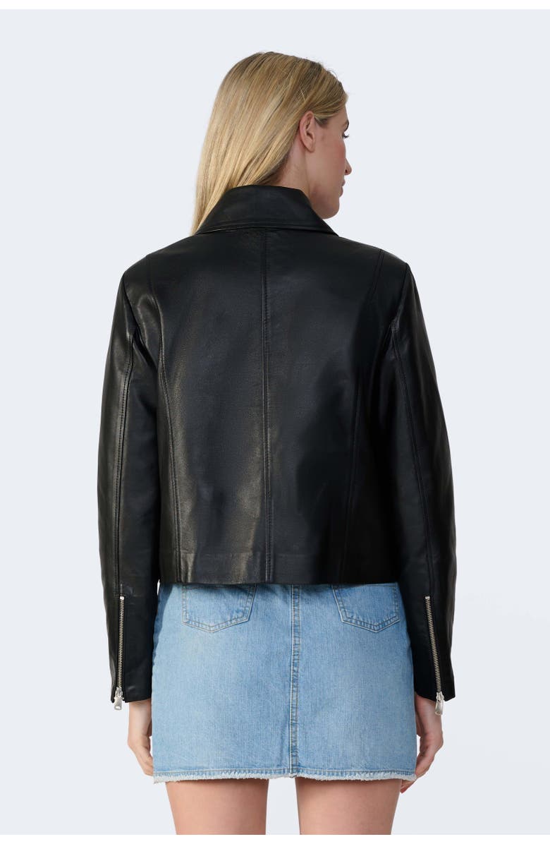 FURNIQ UK LLC Daisy Leather Jacket, Alternate, color, Black