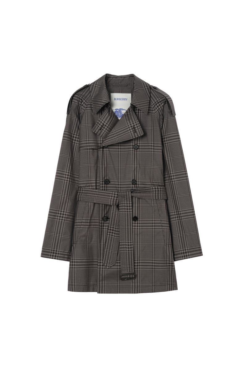 Burberry Mid-length Silk Leadenham Trench Coat, Alternate, color, Concrete Grey