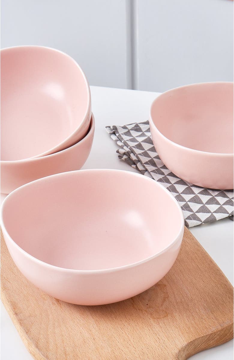 Stone Lain Delilah Porcelain 6-Piece Bowl Set, Alternate, color, Terracotta