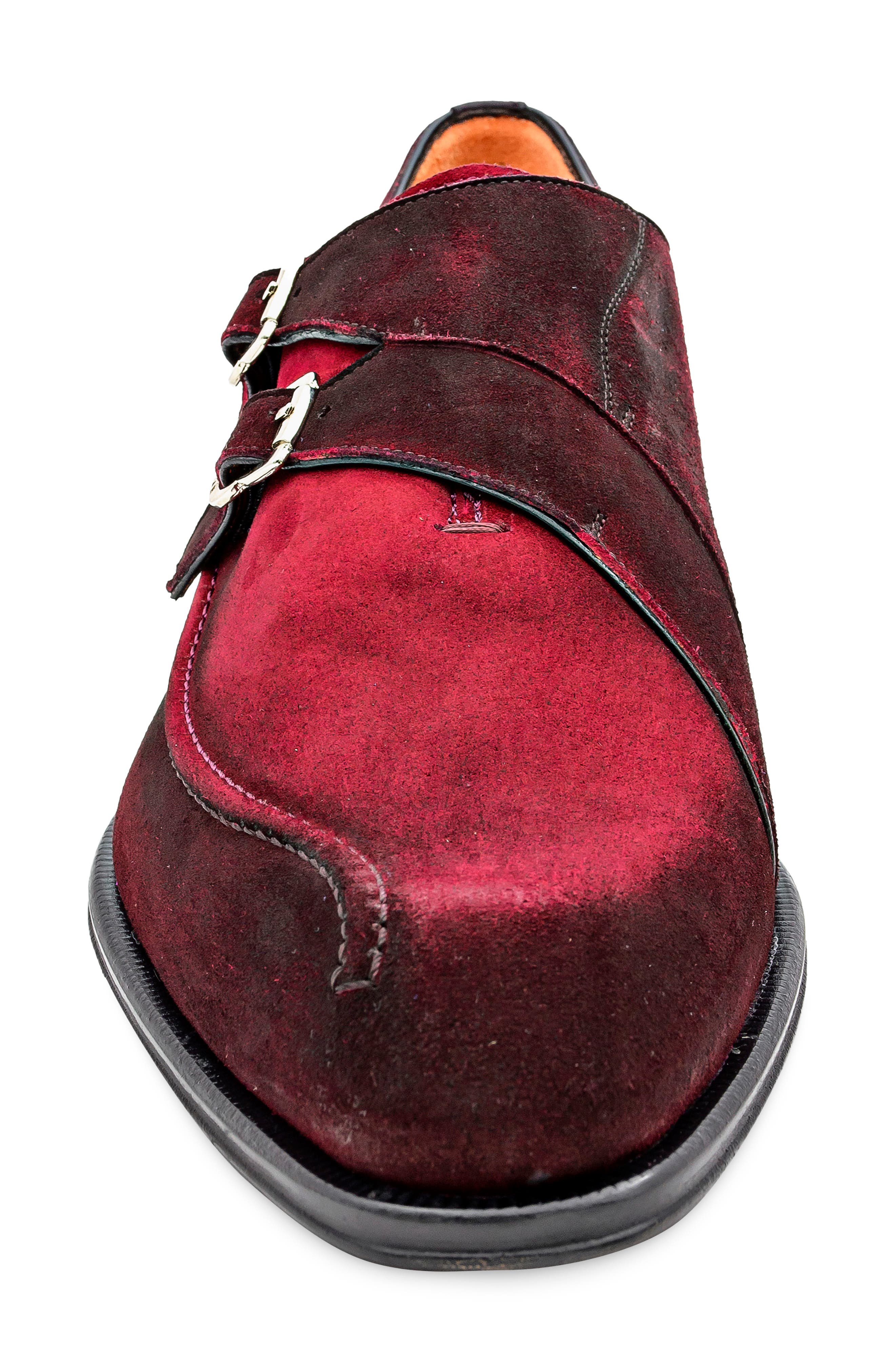 Cascade Double Monk Shoe, Alternate, color, WINE