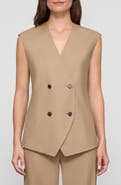 Lafayette 148 New York Tropical Wool Blend Double Breasted Vest