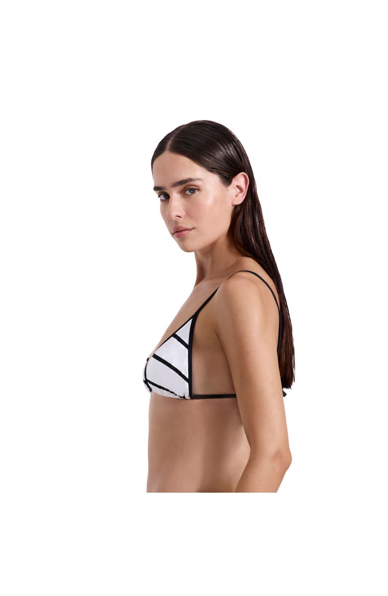 Luma Gottex Jackie Triangle Bikini Top, Alternate, color, Black-White