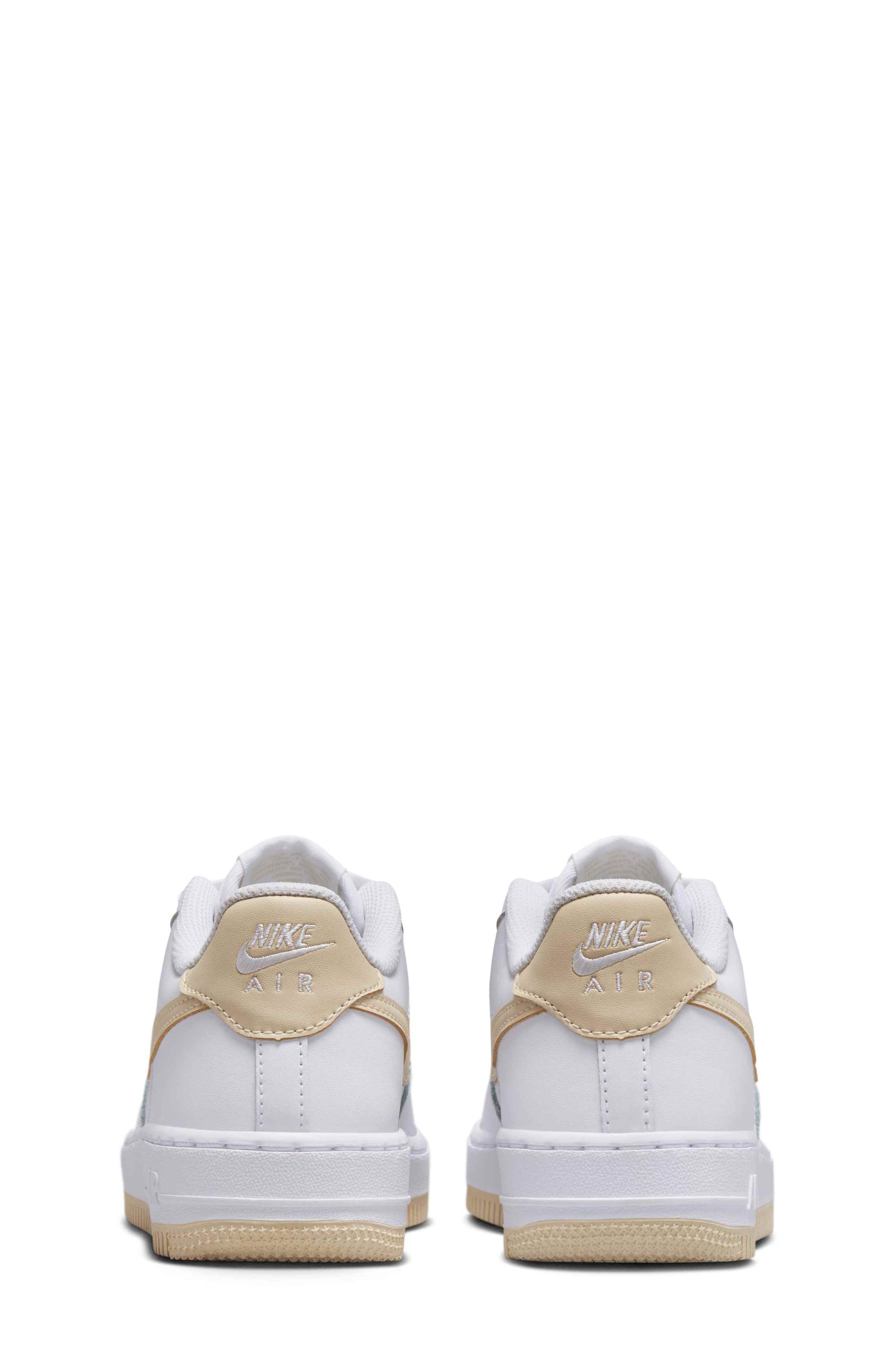 Kids' Air Force 1 Sneaker, Alternate, color, 118 WHITE/LT KHAKI-WHITE