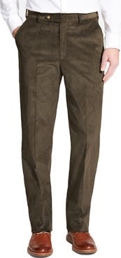 Berle Luxury Italian Corduroy Flat Front Pants