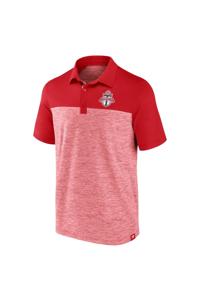 Men's Fanatics Branded Red Toronto FC Clutch Space-Dye Polo, Alternate, color, Red