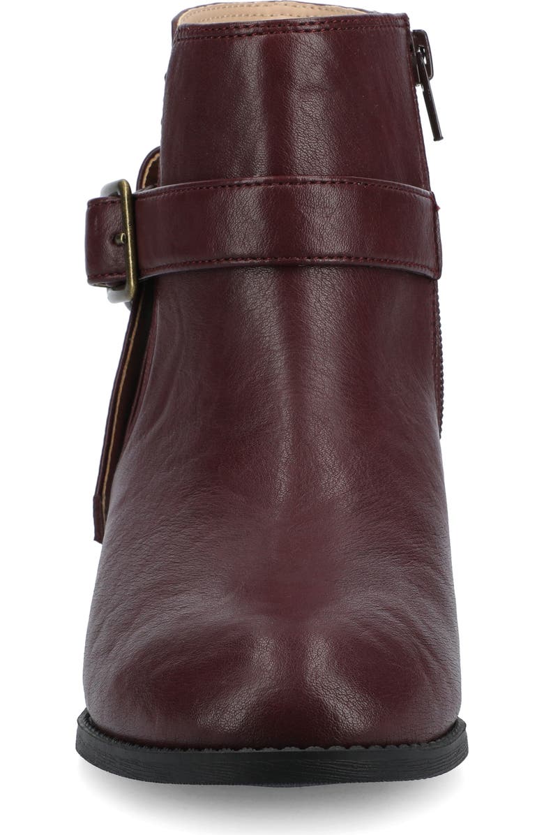 Journee Collection Devina Buckle Boot - Wide Width Available, Alternate, color, Oxblood