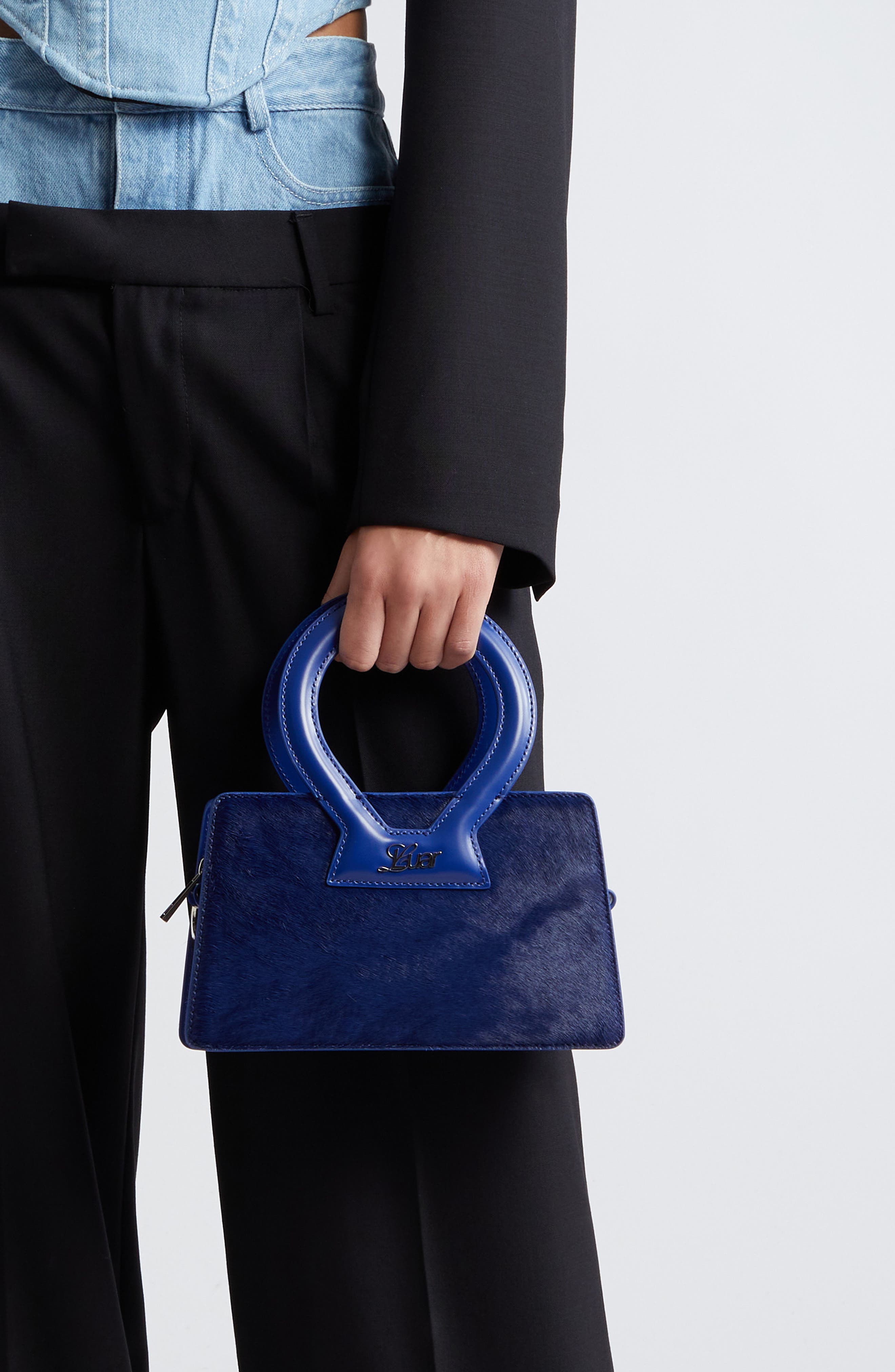 Luar Small Ana Genuine Calf Hair Top Handle Bag, Alternate, color, 