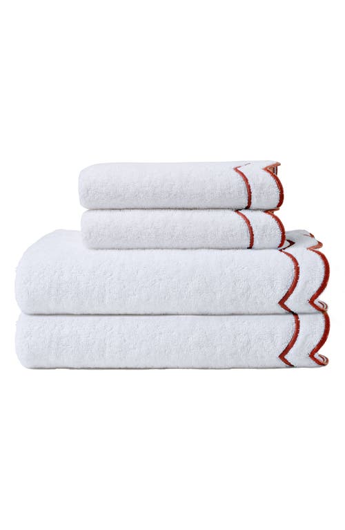 Peri Home Scallop 4-piece Towel Set In White