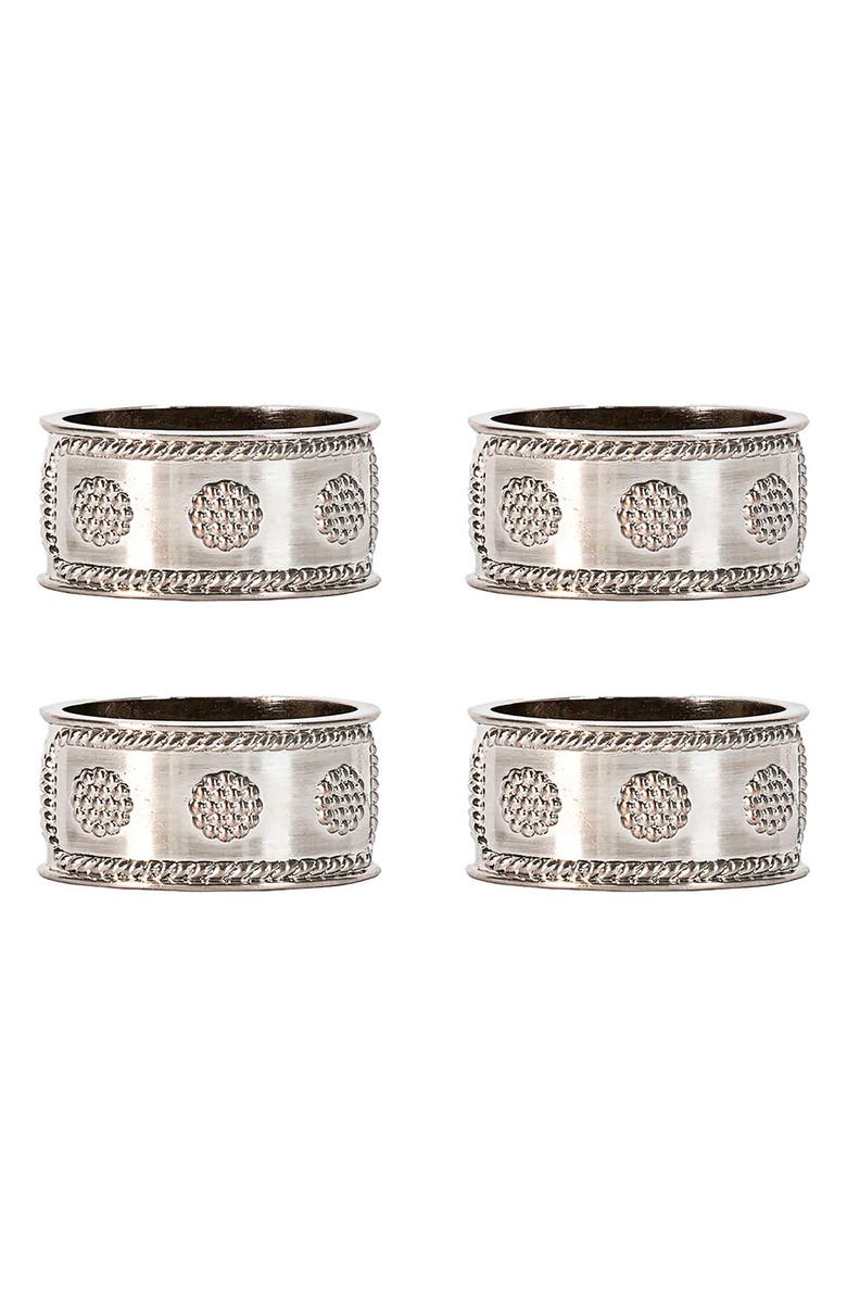 Juliska Berry
Thread Set of 4 Napkin Rings, Main, color, Silver