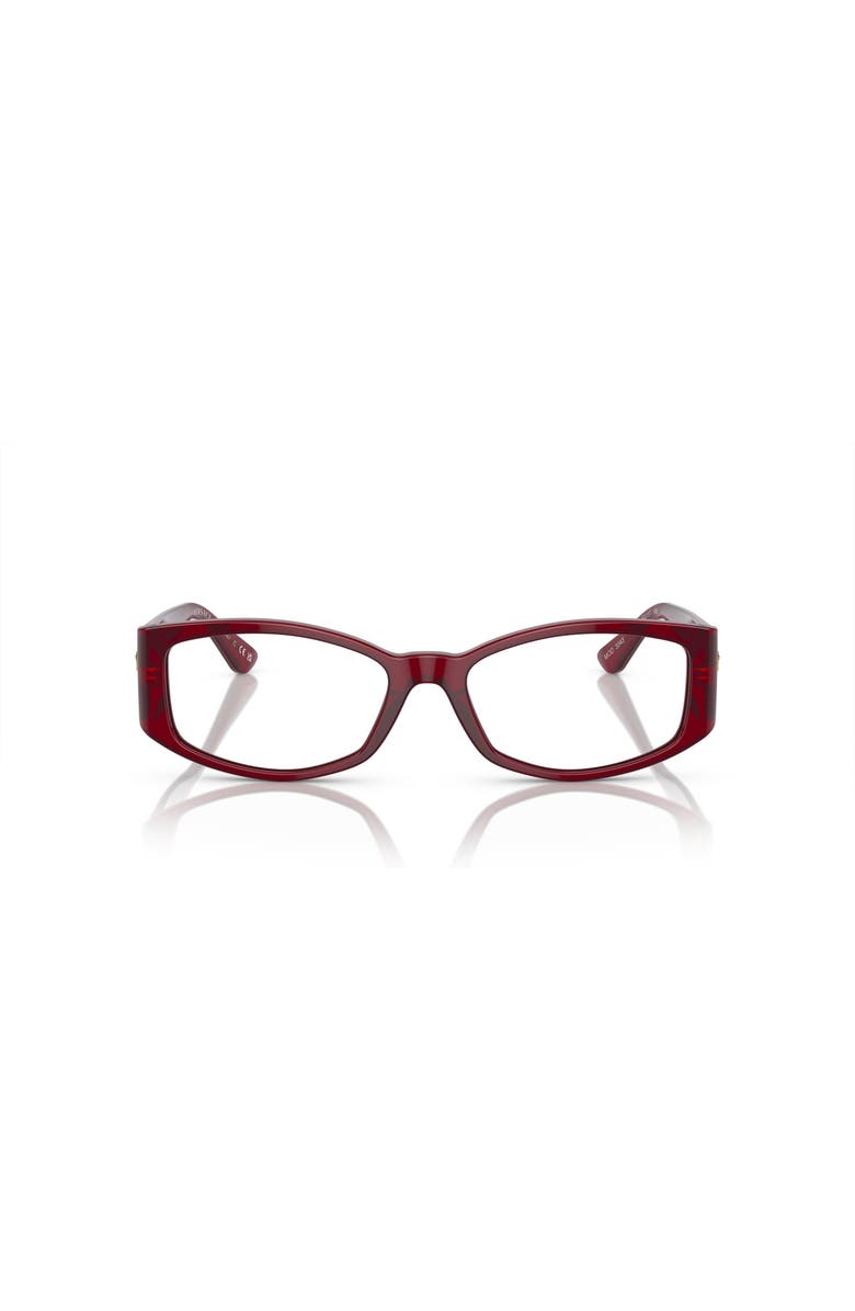 Versace 52mm Irregular optical glasses, Alternate, color, Red