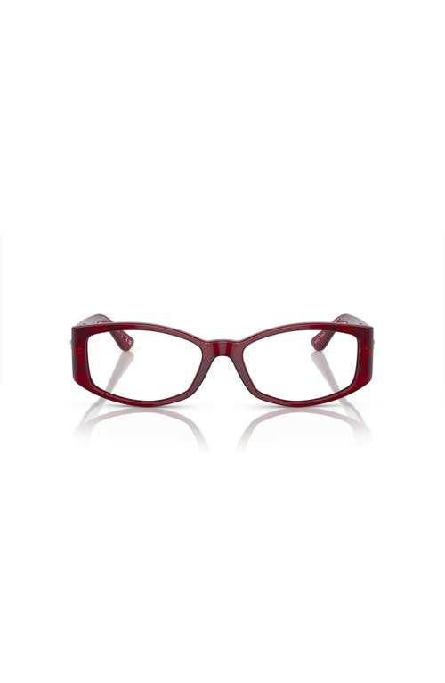 Versace 52mm Irregular Optical Glasses In Brown