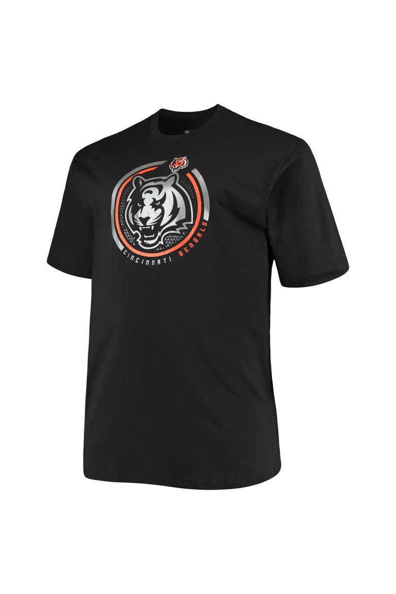 Men's Fanatics Branded Black Cincinnati Bengals Big & Tall Color Pop T-Shirt, Alternate, color, Black
