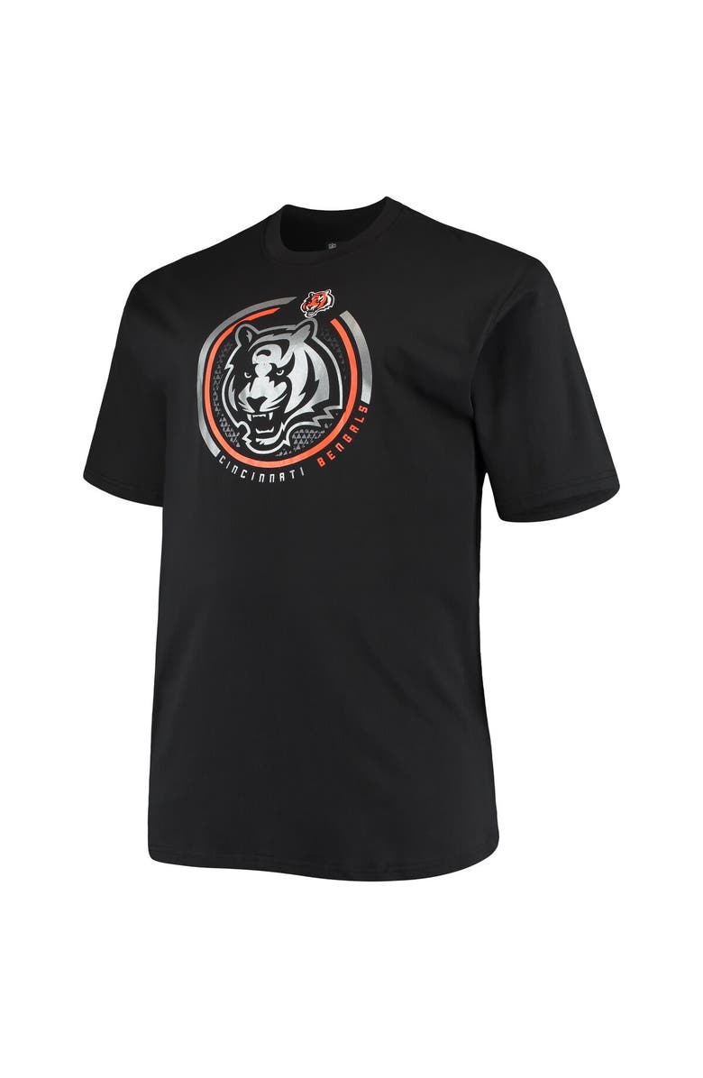 FANATICS Men's Fanatics Branded Black Cincinnati Bengals Big & Tall Color Pop T-Shirt, Alternate, color,