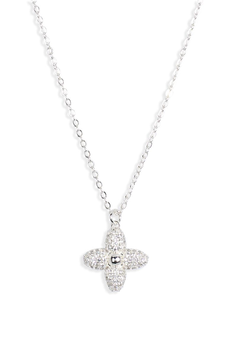 Showstopper Pendant Necklace, Main, color, SILVER
