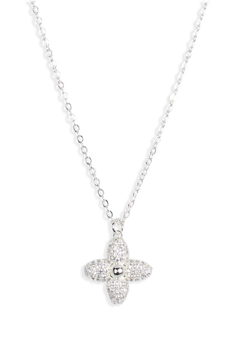 Electric Picks Showstopper Pendant Necklace, Main, color, Silver