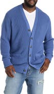 Oak Hill by DXL Big & Tall Ribbed V-Neck Cardigan