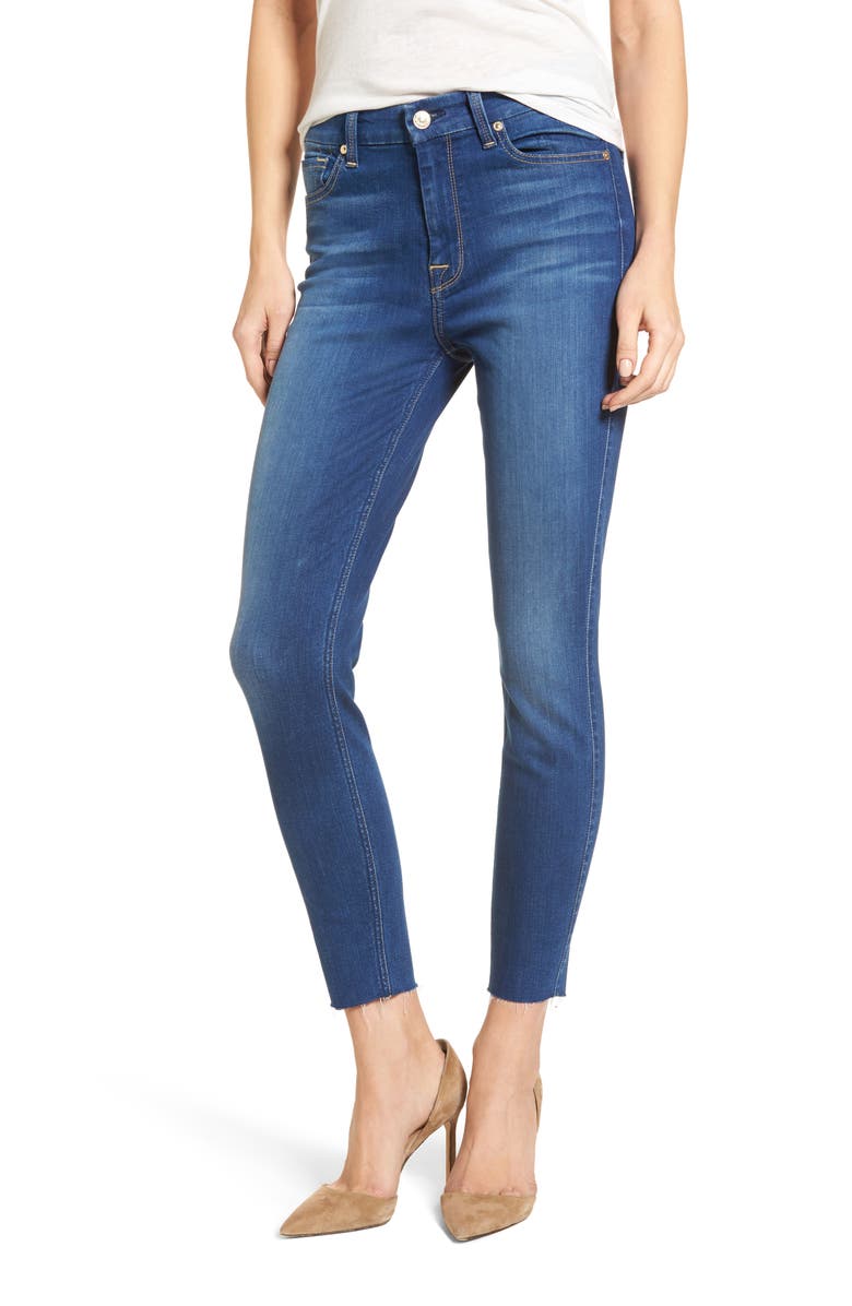 7 For All Mankind <sup>®</sup> b(air) High Waist Ankle Skinny Jeans, Main, color,