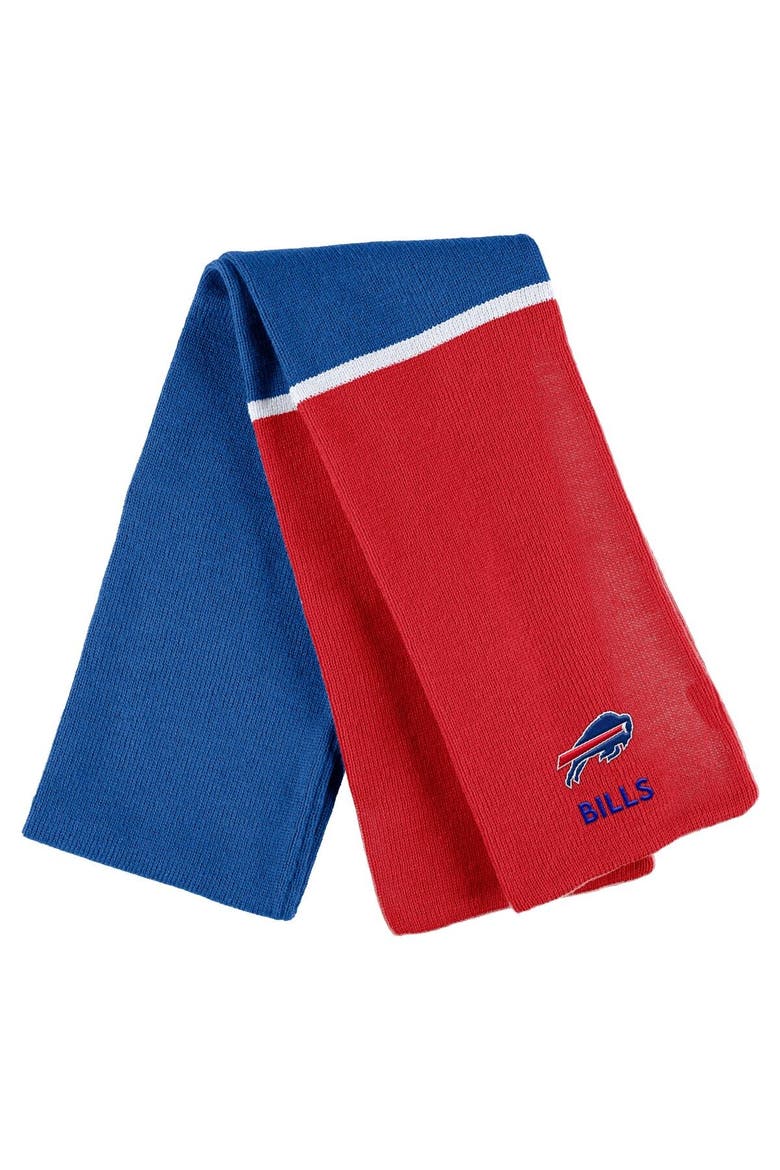 Women's WEAR by Erin Andrews Royal Buffalo Bills Colorblock Cuffed Knit Hat with Pom and Scarf Set, Alternate, color, Royal